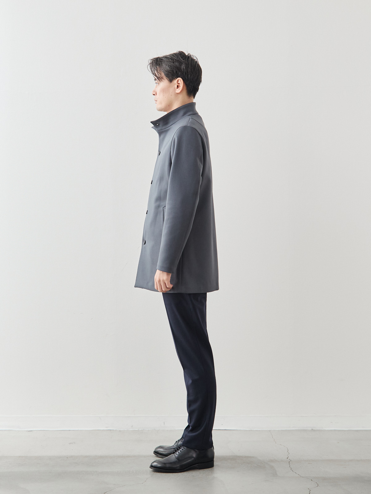 ニュークラシック スタンドカラーコート/3 season/グレー モデル 181cm 71kg サイズ L