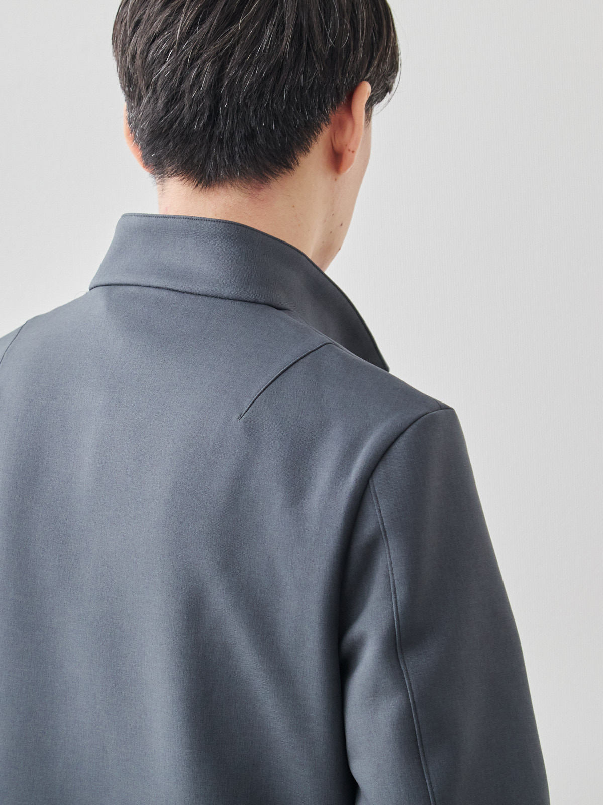 ニュークラシック スタンドカラーコート/3 season/グレー