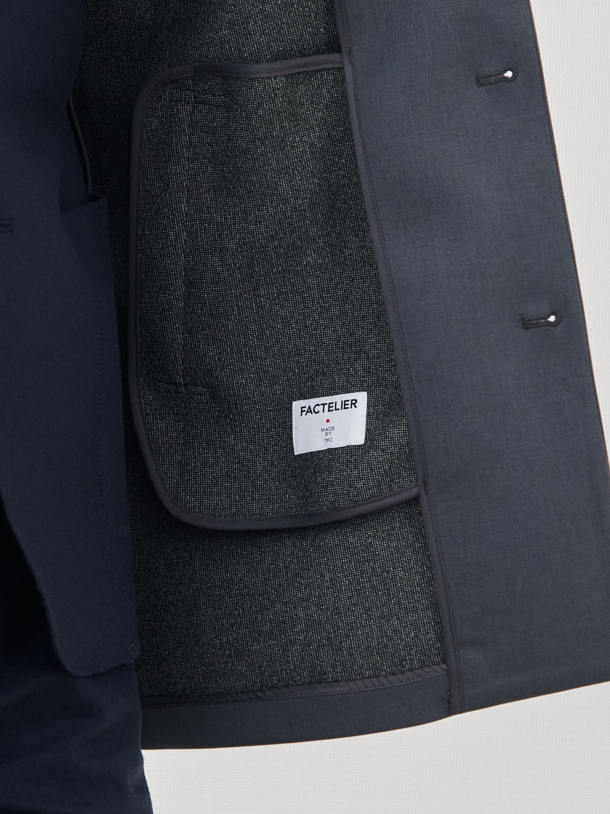 ニュークラシック スタンドカラーコート/3 season/グレー