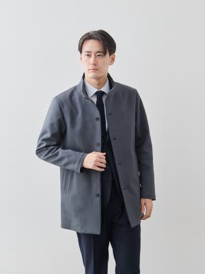 ニュークラシック スタンドカラーコート/3 season/グレー | Factelier