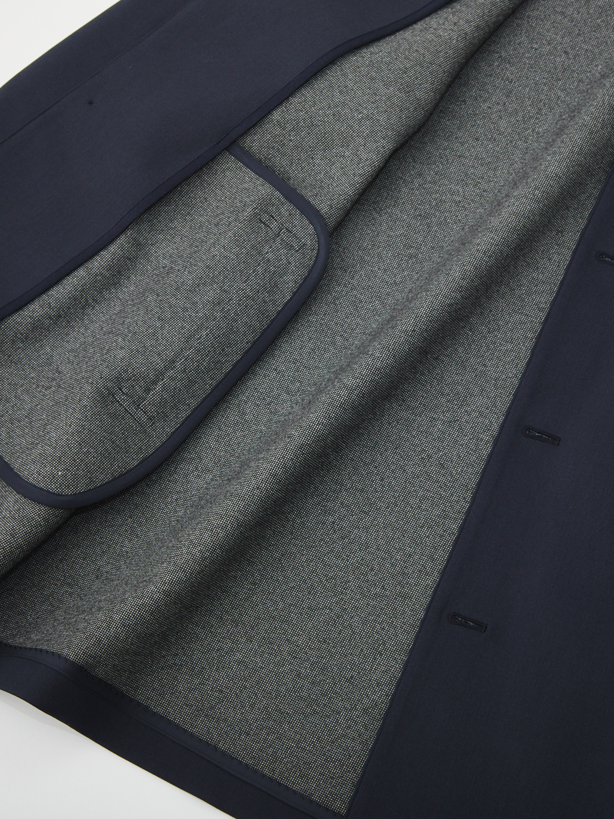 ニュークラシック スタンドカラーコート/3 season/グレー