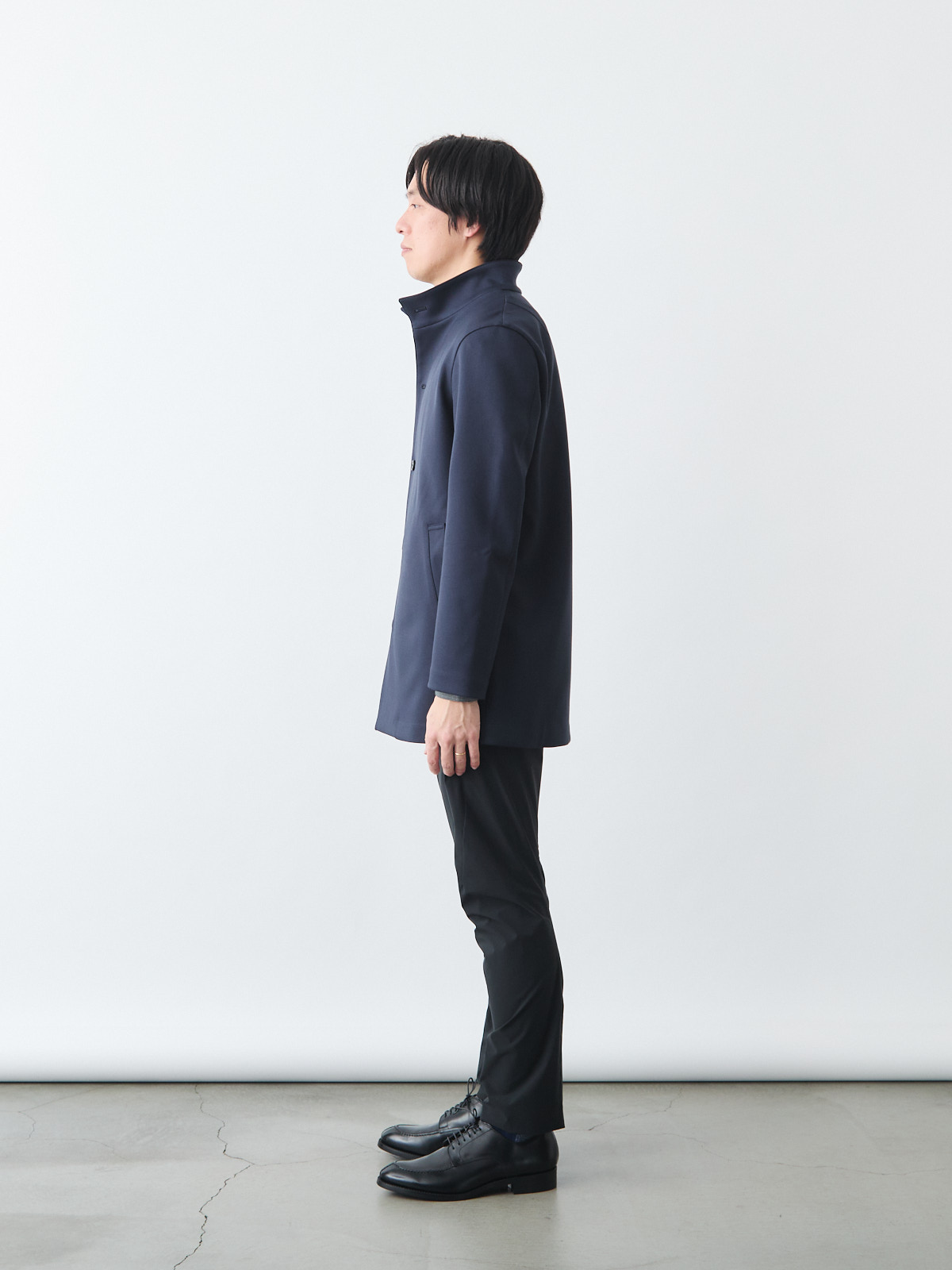 ニュークラシック スタンドカラーコート/3 season/グレー モデル 173cm 64kg サイズ M