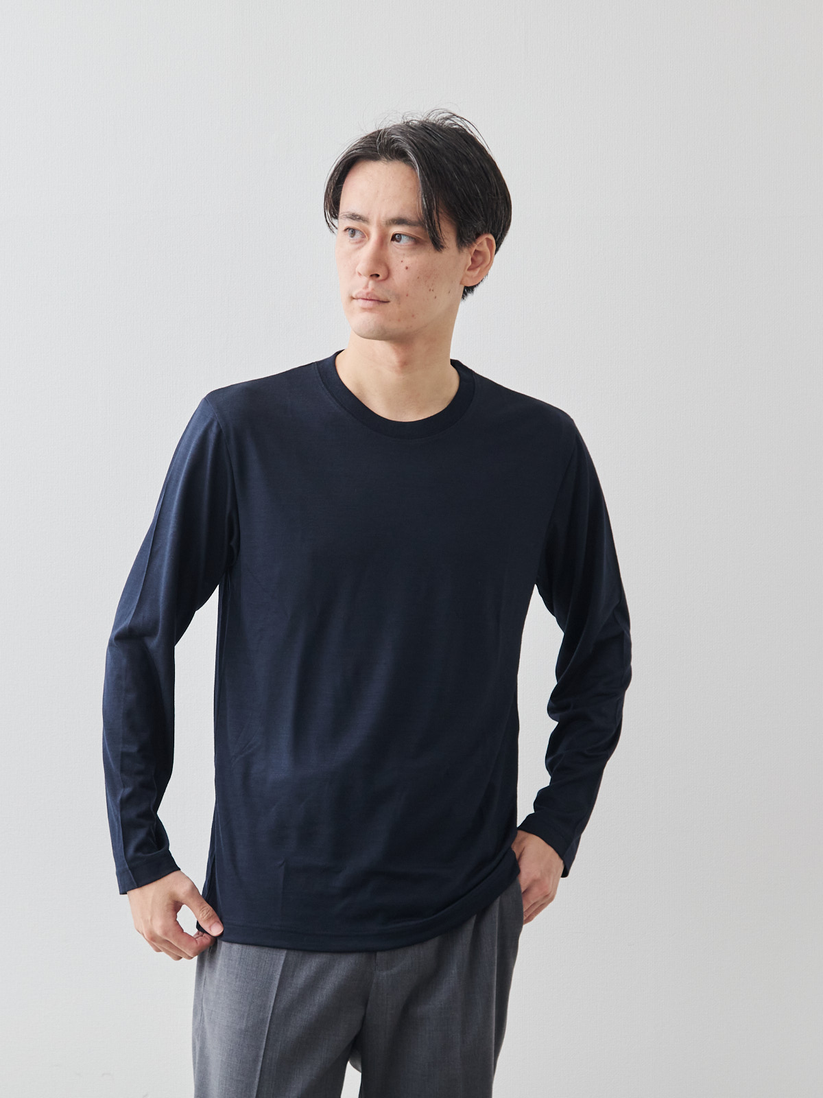 NIKKE AXIO® PremiumドレープTシャツ/長袖/ネイビー