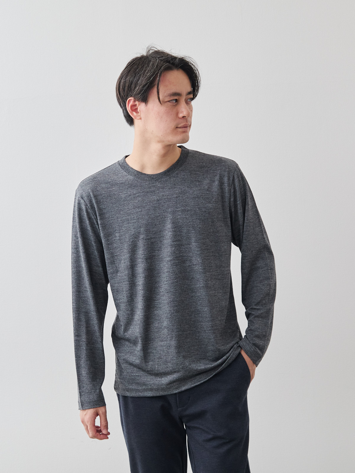 NIKKE AXIO® PremiumドレープTシャツ/長袖/グレー