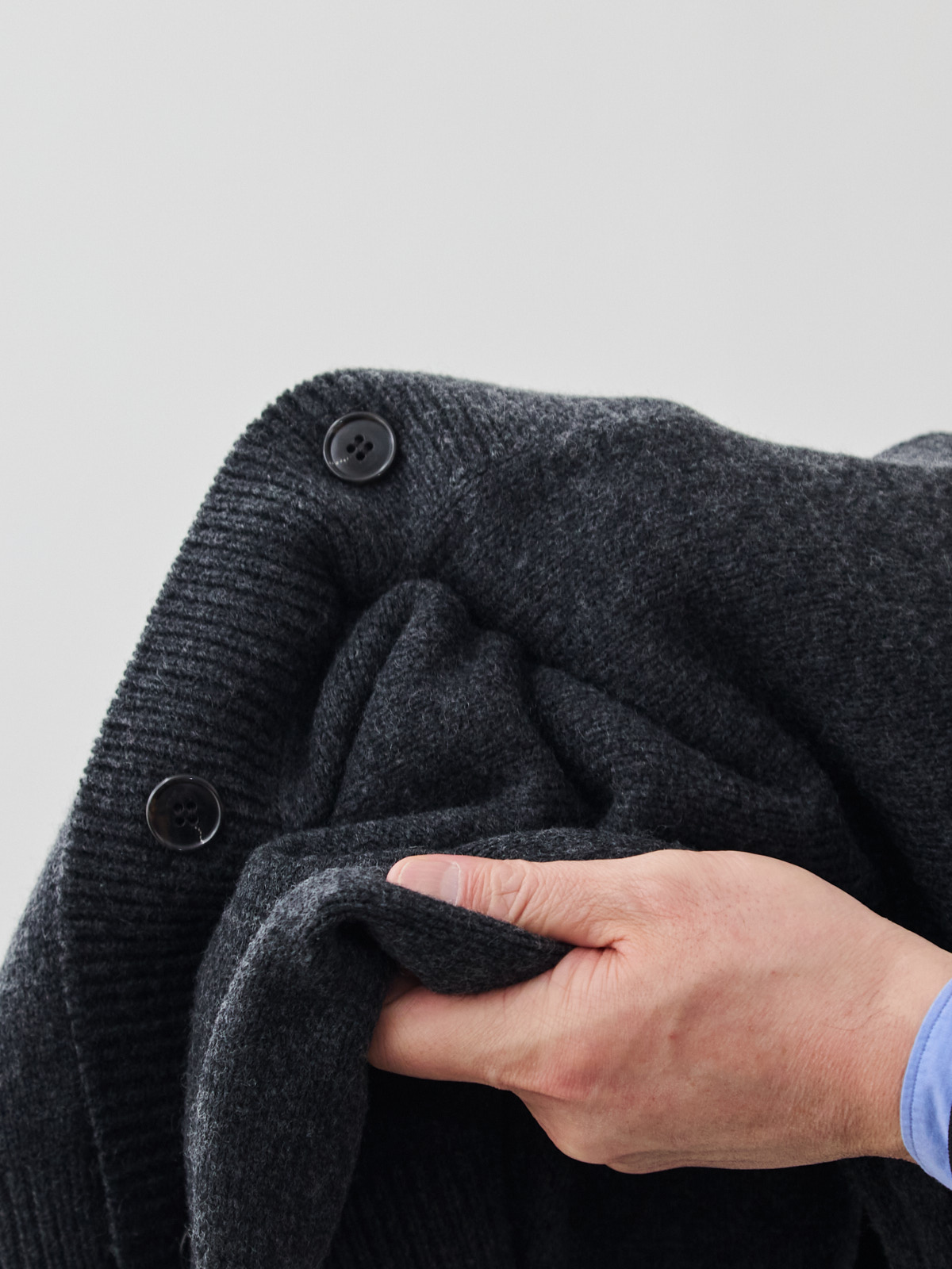 カシミヤブレンド Premium ローゲージ・カーディガン/ネイビー