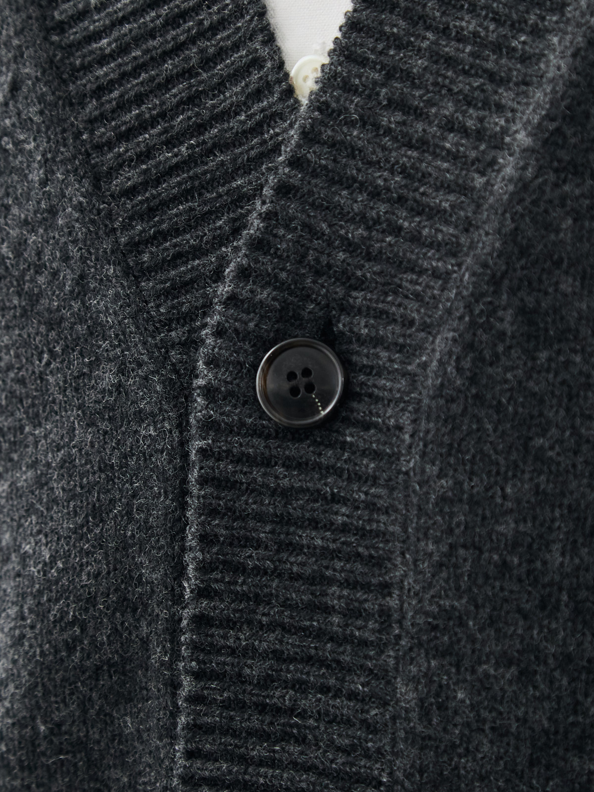 カシミヤブレンド Premium ローゲージ・カーディガン/チャコールグレー