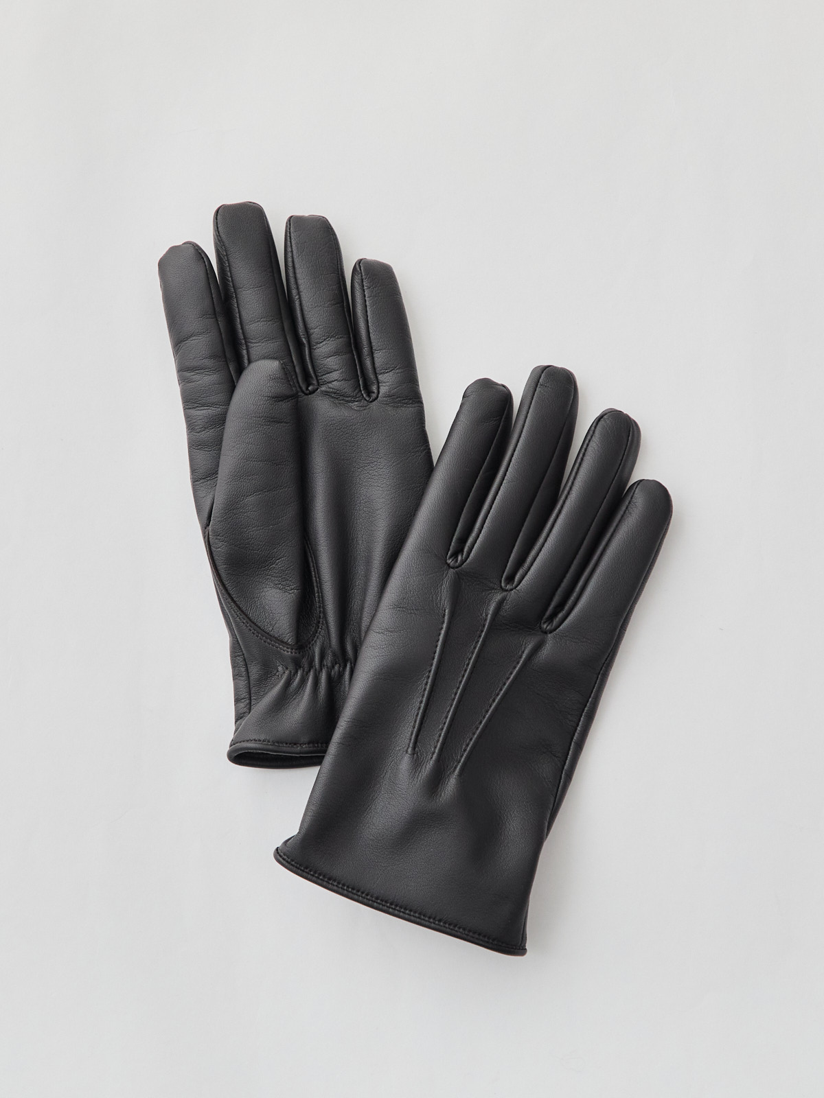 ラム革×カシミヤ 超軽量レザーグローブ/スマホ対応/ブラウン