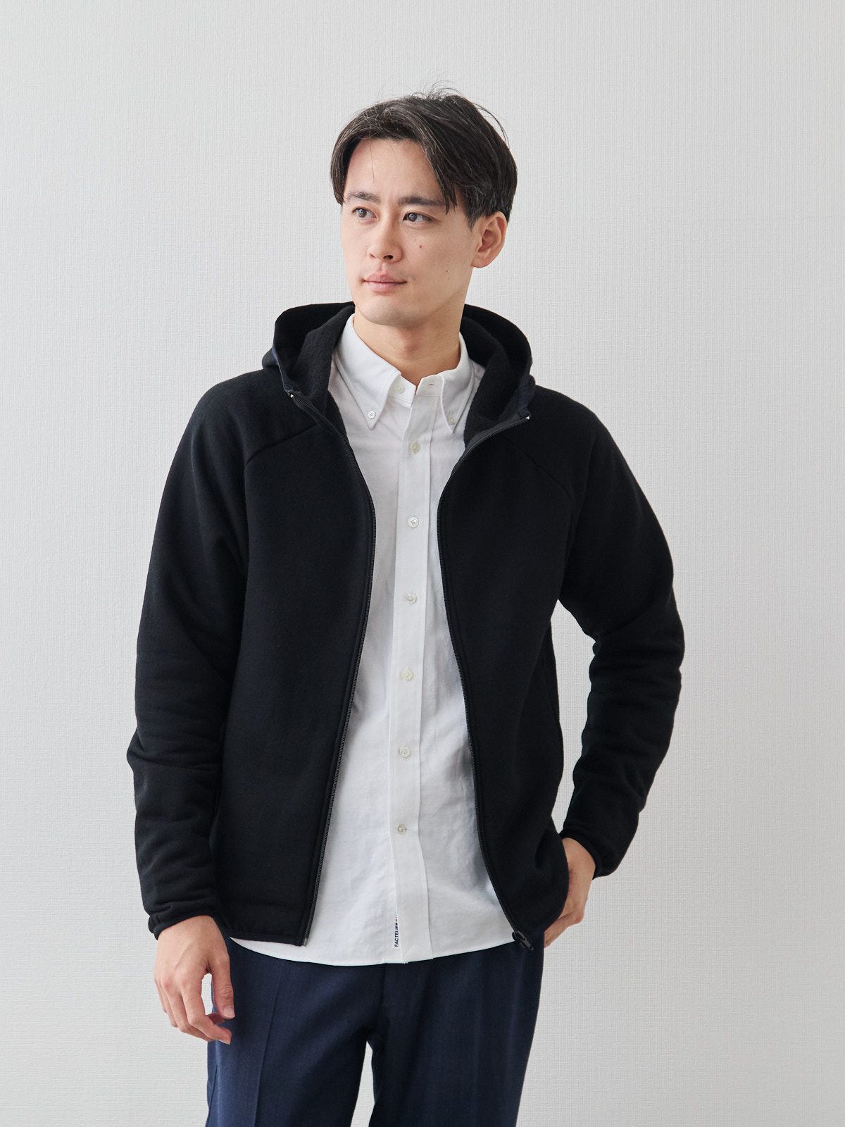 NIKKE AXIO® Premium ウールフリースパーカー/ブラック