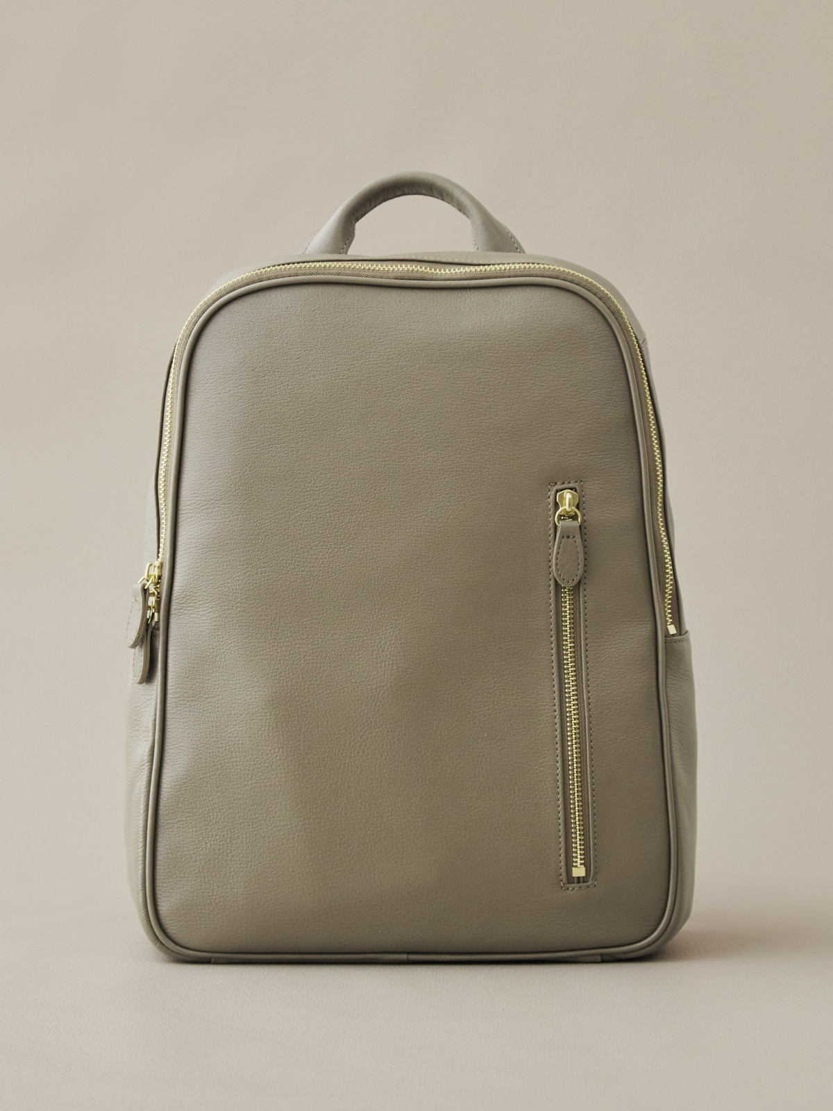 オリーブレザー・クラフトマンリュック/グレージュ