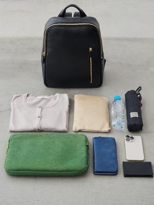 オリーブレザー・クラフトマンリュック/ブラック | Factelier